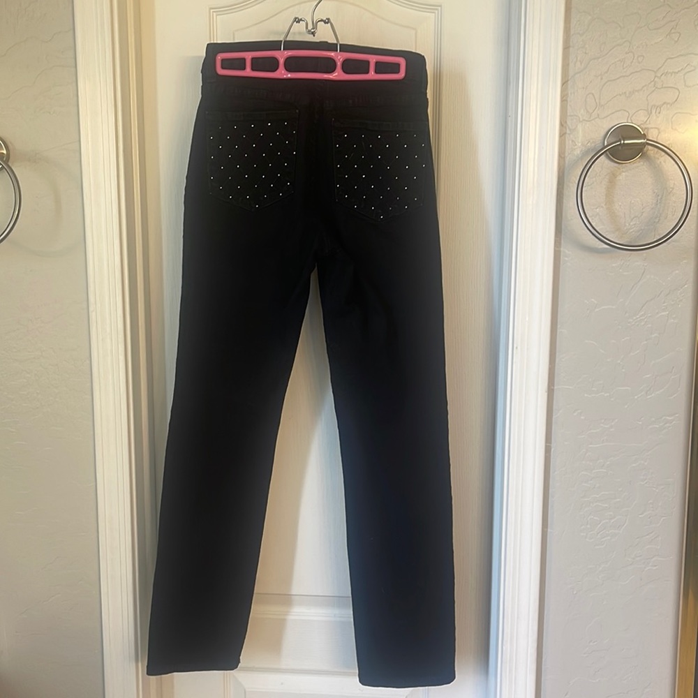 Not your daughter jeans size 4- black with rhinestone back pockets